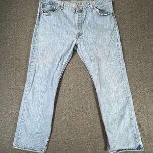 Levi's 501 Women's High Rise Relaxed Fit Jeans‎ 40x30 Light Wash Button Fly Y2K
